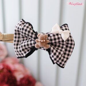Fall In Love Doggie Hairbow by Wooflink - Black - NEW
